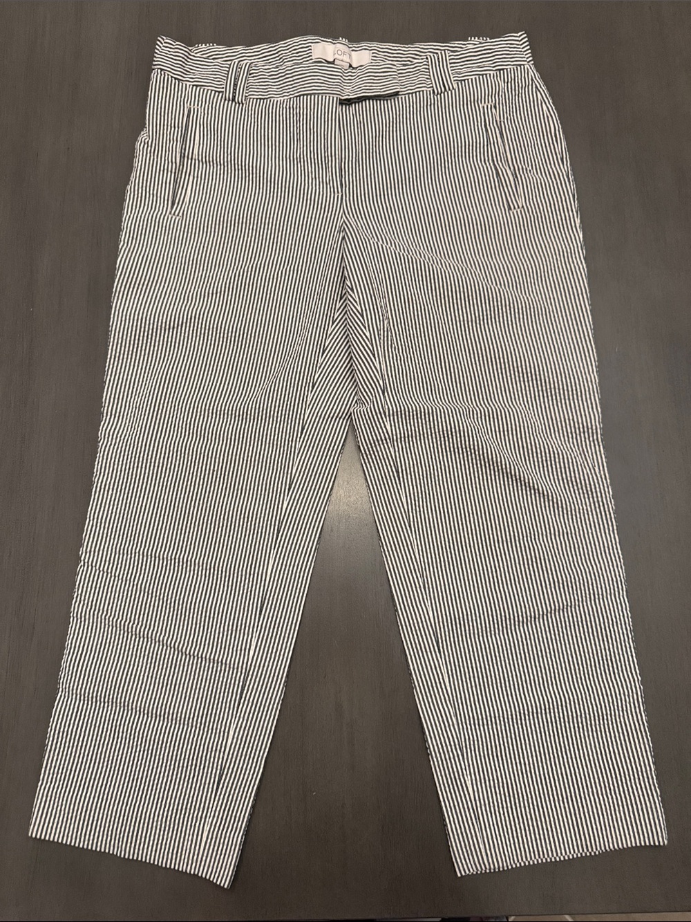 LOFT Black & White Striped Women's Chinos